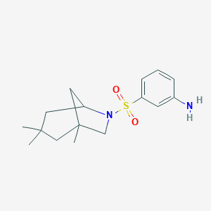 molecular formula C16H24N2O2S B479483 3-[(1,3,3-Trimethyl-6-azabicyclo[3.2.1]oct-6-yl)sulfonyl]phenylamine CAS No. 543694-19-5