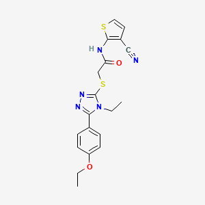 molecular formula C19H19N5O2S2 B4794993 N-(3-CYANO-2-THIENYL)-2-{[5-(4-ETHOXYPHENYL)-4-ETHYL-4H-1,2,4-TRIAZOL-3-YL]SULFANYL}ACETAMIDE 