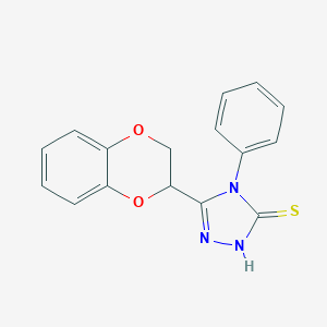 B479503 5-(2,3-dihydro-1,4-benzodioxin-2-yl)-4-phenyl-4H-1,2,4-triazole-3-thiol CAS No. 379725-33-4