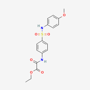 molecular formula C17H18N2O6S B4795109 ETHYL 2-{4-[(4-METHOXYANILINO)SULFONYL]ANILINO}-2-OXOACETATE 