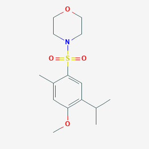 molecular formula C15H23NO4S B479524 4-[(5-Isopropyl-4-methoxy-2-methylphenyl)sulfonyl]morpholine CAS No. 540515-86-4