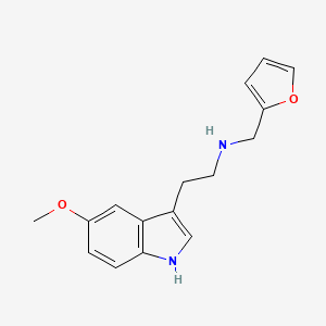 molecular formula C16H18N2O2 B4795269 N-(2-FURYLMETHYL)-N-[2-(5-METHOXY-1H-INDOL-3-YL)ETHYL]AMINE 