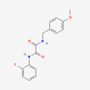 molecular formula C16H15FN2O3 B4795511 N-(2-Fluorophenyl)-N'-[(4-methoxyphenyl)methyl]ethanediamide 