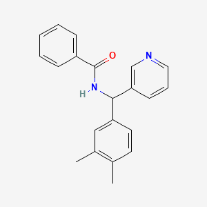 molecular formula C21H20N2O B4795551 N-[(3,4-dimethylphenyl)(pyridin-3-yl)methyl]benzamide 