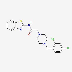 molecular formula C20H20Cl2N4OS B4795662 N-(1,3-BENZOTHIAZOL-2-YL)-2-[4-(2,4-DICHLOROBENZYL)-1-PIPERAZINYL]ACETAMIDE 