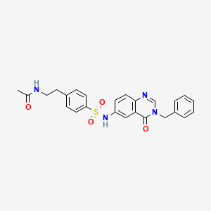 molecular formula C25H24N4O4S B4795820 N-(2-{4-[(3-benzyl-4-oxo-3,4-dihydroquinazolin-6-yl)sulfamoyl]phenyl}ethyl)acetamide 