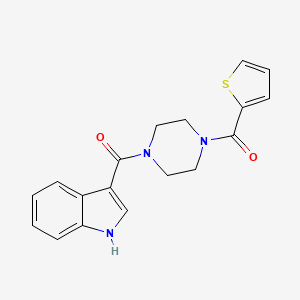 molecular formula C18H17N3O2S B4795846 1H-indol-3-yl[4-(thiophen-2-ylcarbonyl)piperazin-1-yl]methanone 