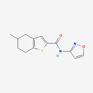 molecular formula C13H14N2O2S B4796163 N-(3-ISOXAZOLYL)-5-METHYL-4,5,6,7-TETRAHYDRO-1-BENZOTHIOPHENE-2-CARBOXAMIDE 