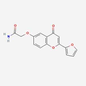molecular formula C15H11NO5 B4796186 2-[2-(Furan-2-yl)-4-oxochromen-6-yl]oxyacetamide CAS No. 6896-10-2