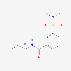 molecular formula C14H22N2O3S B4796282 N-(butan-2-yl)-5-(dimethylsulfamoyl)-2-methylbenzamide 