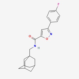 molecular formula C21H23FN2O2 B4796319 N-[(ADAMANTAN-1-YL)METHYL]-3-(4-FLUOROPHENYL)-1,2-OXAZOLE-5-CARBOXAMIDE 