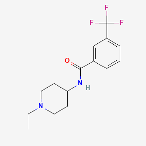 molecular formula C15H19F3N2O B4796390 N-(1-ethylpiperidin-4-yl)-3-(trifluoromethyl)benzamide 