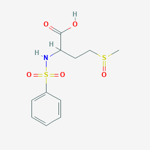 4-(Methylsulfinyl)-2-[(phenylsulfonyl)amino]butanoic acid