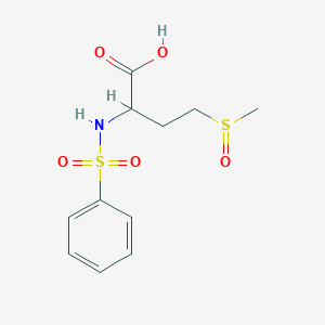 molecular formula C11H15NO5S2 B479641 4-(Methylsulfinyl)-2-[(phenylsulfonyl)amino]butanoic acid CAS No. 1008434-66-9