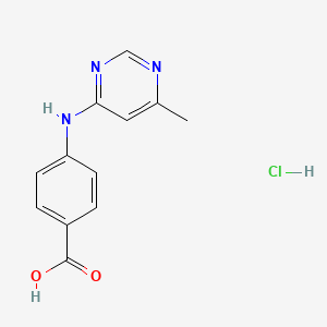 molecular formula C12H12ClN3O2 B4796458 4-[(6-Methylpyrimidin-4-yl)amino]benzoic acid;hydrochloride 