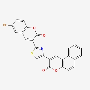 molecular formula C25H12BrNO4S B4796583 2-[2-(6-Bromo-2-oxochromen-3-yl)-1,3-thiazol-4-yl]benzo[f]chromen-3-one CAS No. 5302-32-9