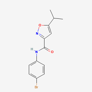 molecular formula C13H13BrN2O2 B4796614 N-(4-bromophenyl)-5-isopropyl-3-isoxazolecarboxamide 