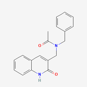 molecular formula C19H18N2O2 B4796616 N-benzyl-N-[(2-hydroxy-3-quinolinyl)methyl]acetamide 