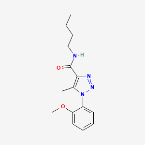 molecular formula C15H20N4O2 B4796622 N-butyl-1-(2-methoxyphenyl)-5-methyl-1H-1,2,3-triazole-4-carboxamide 