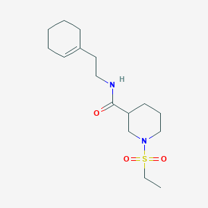 molecular formula C16H28N2O3S B4796693 N-[2-(cyclohex-1-en-1-yl)ethyl]-1-(ethylsulfonyl)piperidine-3-carboxamide 