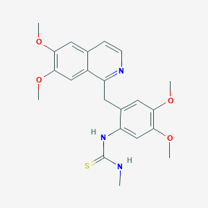 molecular formula C22H25N3O4S B479688 1-[2-[(6,7-Dimethoxyisoquinolin-1-yl)methyl]-4,5-dimethoxyphenyl]-3-methylthiourea CAS No. 858749-10-7