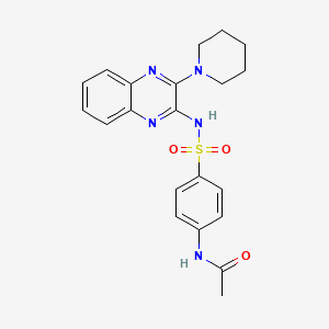 molecular formula C21H23N5O3S B4796979 N-(4-{[(2Z)-3-(piperidin-1-yl)quinoxalin-2(1H)-ylidene]sulfamoyl}phenyl)acetamide 