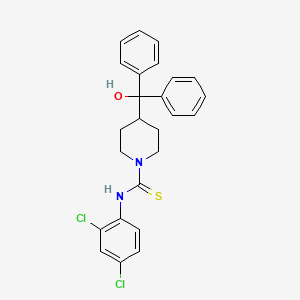 molecular formula C25H24Cl2N2OS B4797117 N-(2,4-dichlorophenyl)-4-[hydroxy(diphenyl)methyl]-1-piperidinecarbothioamide 