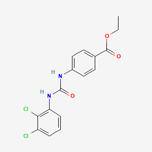 molecular formula C16H14Cl2N2O3 B4797278 ETHYL 4-{[(2,3-DICHLOROANILINO)CARBONYL]AMINO}BENZOATE 