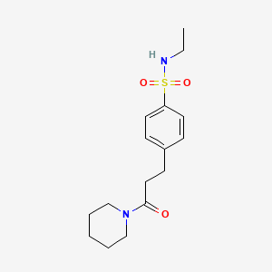 molecular formula C16H24N2O3S B4797379 N-ETHYL-4-[3-OXO-3-(PIPERIDIN-1-YL)PROPYL]BENZENE-1-SULFONAMIDE 