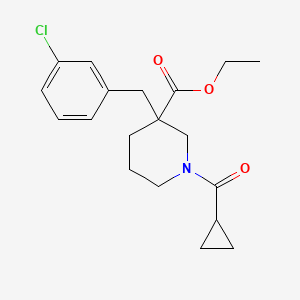 molecular formula C19H24ClNO3 B4797450 ethyl 3-(3-chlorobenzyl)-1-(cyclopropylcarbonyl)-3-piperidinecarboxylate 