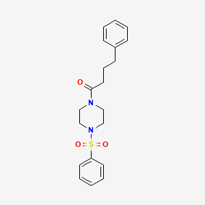 molecular formula C20H24N2O3S B4797656 4-PHENYL-1-[4-(PHENYLSULFONYL)PIPERAZINO]-1-BUTANONE 