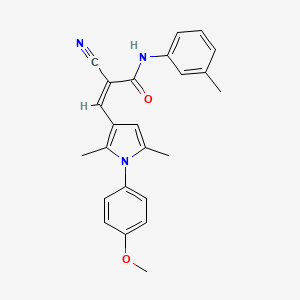 molecular formula C24H23N3O2 B4797697 (2Z)-2-cyano-3-[1-(4-methoxyphenyl)-2,5-dimethyl-1H-pyrrol-3-yl]-N-(3-methylphenyl)prop-2-enamide 