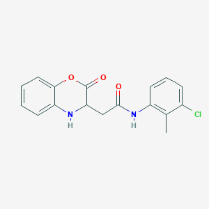 molecular formula C17H15ClN2O3 B4797748 N-(3-chloro-2-methylphenyl)-2-(2-oxo-3,4-dihydro-2H-1,4-benzoxazin-3-yl)acetamide 