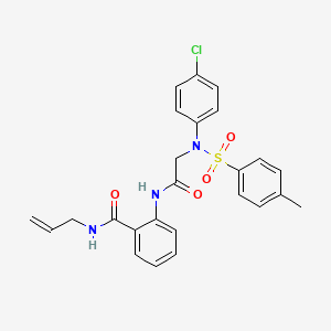molecular formula C25H24ClN3O4S B4797785 N-allyl-2-({N-(4-chlorophenyl)-N-[(4-methylphenyl)sulfonyl]glycyl}amino)benzamide 