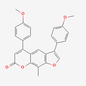molecular formula C26H20O5 B4797837 3,5-bis(4-methoxyphenyl)-9-methyl-7H-furo[3,2-g]chromen-7-one 