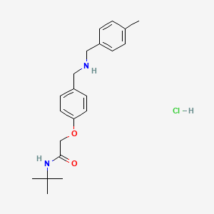 molecular formula C21H29ClN2O2 B4797870 N-tert-butyl-2-[4-[[(4-methylphenyl)methylamino]methyl]phenoxy]acetamide;hydrochloride 
