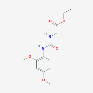 molecular formula C13H18N2O5 B4798005 ETHYL 2-{[(2,4-DIMETHOXYANILINO)CARBONYL]AMINO}ACETATE 