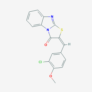 molecular formula C17H11ClN2O2S B479814 2-(3-chloro-4-methoxybenzylidene)[1,3]thiazolo[3,2-a]benzimidazol-3(2H)-one CAS No. 347379-94-6
