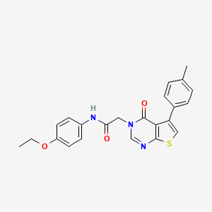 molecular formula C23H21N3O3S B4798379 N-(4-ethoxyphenyl)-2-[5-(4-methylphenyl)-4-oxothieno[2,3-d]pyrimidin-3-yl]acetamide 