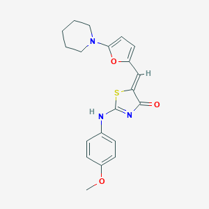 2-[(4-Methoxyphenyl)imino]-5-{[5-(1-piperidinyl)-2-furyl]methylene}-1,3-thiazolidin-4-one