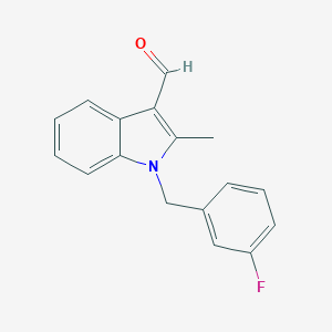 molecular formula C17H14FNO B479849 1-(3-fluorobenzyl)-2-methyl-1H-indole-3-carbaldehyde CAS No. 347324-03-2
