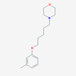 molecular formula C16H25NO2 B4798655 4-[5-(3-methylphenoxy)pentyl]morpholine 