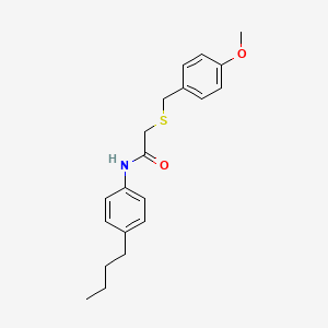 molecular formula C20H25NO2S B4798682 N-(4-butylphenyl)-2-[(4-methoxybenzyl)thio]acetamide 