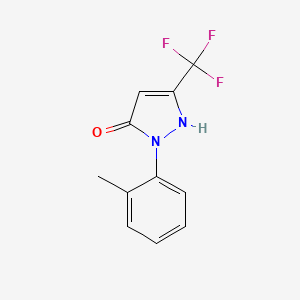 molecular formula C11H9F3N2O B4798685 1H-Pyrazol-5-ol,1-(2-methylphenyl)-3-(trifluoromethyl)- 