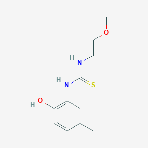 molecular formula C11H16N2O2S B4799003 N-(2-hydroxy-5-methylphenyl)-N'-(2-methoxyethyl)thiourea 