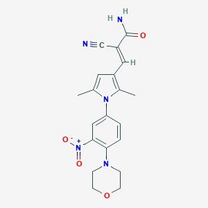 2-cyano-3-{1-[3-nitro-4-(4-morpholinyl)phenyl]-2,5-dimethyl-1H-pyrrol-3-yl}acrylamide