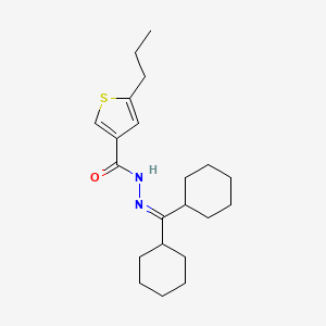 molecular formula C21H32N2OS B4799610 N'-(dicyclohexylmethylene)-5-propyl-3-thiophenecarbohydrazide 
