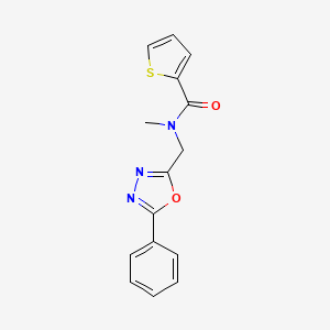 molecular formula C15H13N3O2S B4799686 N-methyl-N-[(5-phenyl-1,3,4-oxadiazol-2-yl)methyl]-2-thiophenecarboxamide 