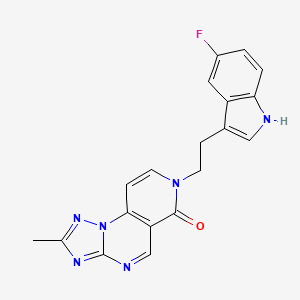 molecular formula C19H15FN6O B4799936 7-[2-(5-fluoro-1H-indol-3-yl)ethyl]-2-methylpyrido[3,4-e][1,2,4]triazolo[1,5-a]pyrimidin-6(7H)-one 