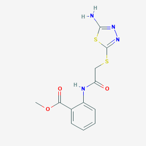 Methyl 2-({[(5-amino-1,3,4-thiadiazol-2-yl)sulfanyl]acetyl}amino)benzoate